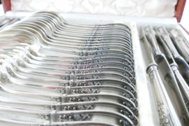 Silver Plated Empire Cutlery Canteen - 36-piece/12-pax - JDF - France/Belgium, 1920-1940
