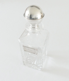 Florentine crystal and Sterling silver decanter for Cognac - Florence, Italy - 20th century