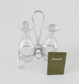 Christofle - Silver plated Oil and Vinegar set - modern design - France, c. 1960