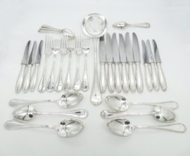 Christofle - Rubans - Verzilverde Bestekset - 31-delig/6-persoons - Frankrijk, 1900-1935