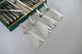 Silver Plated Art Deco Cutlery Canteen - 87-piece/12-pax. - Société Française d'Alliage de Métaux (S.F.A.M.) - France, 1926-1940