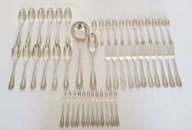 Antique Silver Plated Cutlery set in Empire style - 49 pieces - likely René Coutin, France 1878-1880