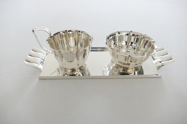 Silver plated Cream and Sugar set - Gero, Georg Nilsson - the Netherlands, 1940's