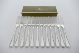 Christofle - Malmaison - 12 silver plated dessert forks - new condition