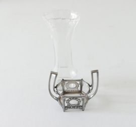 Een WMF verzilverde Jugendstil vaas - Glas - Duitsland, c. 1910