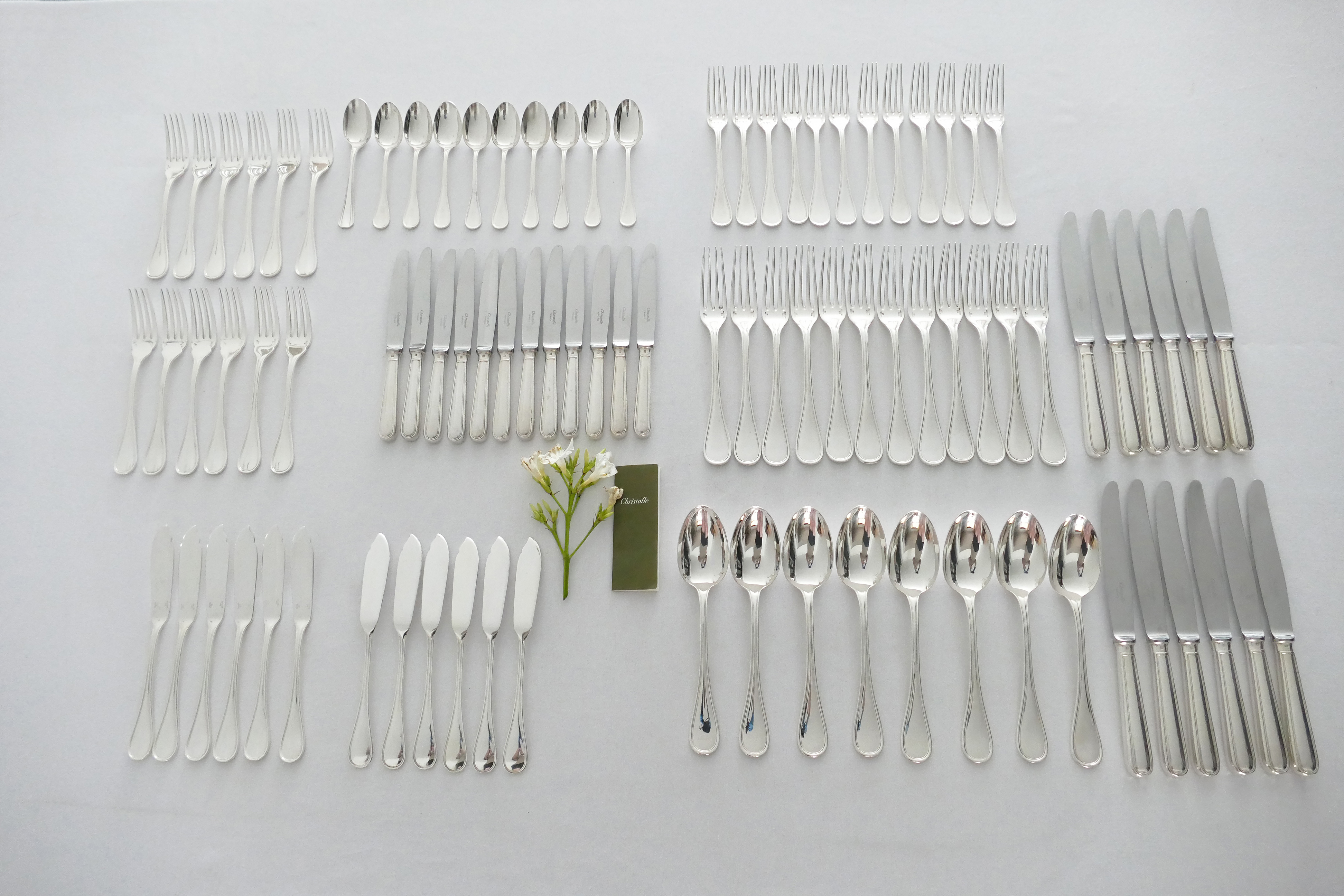 Christofle - Albi - Silver Plated Cutlery Set - 90-piece - France, 1970's