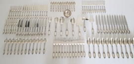 Wiskemann, Brussels - Silver Plated Cutlery Canteen - 1st Empire style - 115-piece/12-pax. in original canteen