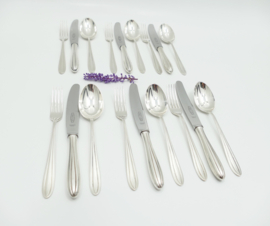 Silver Plated Dessert Cutlery - P3 Chantal - 18-piece/6-pax. - Keltum , van Kempen & Begeer