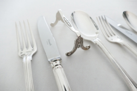 Christofle - Port Royal - Silver Plated Cutlery Canteen - 99-piece/12-pax. - Régence - France, 1980's
