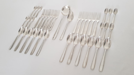 Ercuis - Silver plated Art Deco Cutlery - Carthage collection - 38-piece/12-pax. - France, 1925-1940