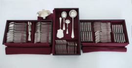 Orfevrerie Wiskemann - Silver Plated Cutlery Canteen - 135-piece/12-pax. - Chippendale - collection "Contours N.3" - Belgium, 1924-1950"