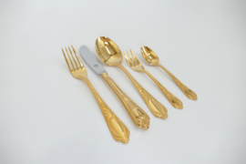 SBS Solingen - Gilded cutlery in Louis XV/Rococo style - 65-piece/12-pax. Germany, 1980's