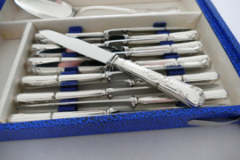 Silver Plated Cutlery Canteen - 62-piece/12-pax - Louis XV - Orfevrerie George Well, Paris - 1945-1950