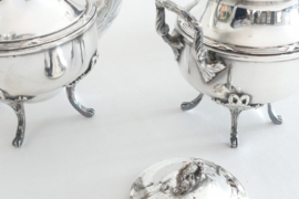 A Louis XVI-style Silver Plated Tea- and Coffee service - Roux Marquiand - France, c. 1919