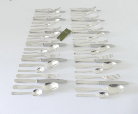 Christofle - Art Deco Silver Plated Cutlery Set - 47-piece/12-pax. - Alfenide - 1930's