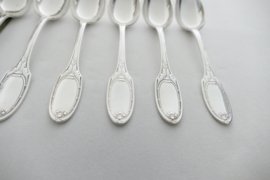 Christofle - Marie Antoinette - Set van 12 verzilverde Dessertlepels - Frankrijk, 1912-1935