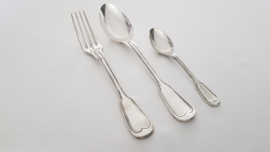 Classic French silver plated set of cutlery - Filet - 19-piece/6-pax.