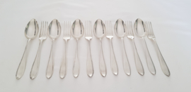 12-piece silver dinner setting, Point Fillet pattern - Gerritsen & van Kempen, 1928