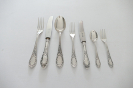 Silver-plated Louis XV CutlerySet - 42-piece/6-pax.- Jäger Solingen - Germany, 1937-1950