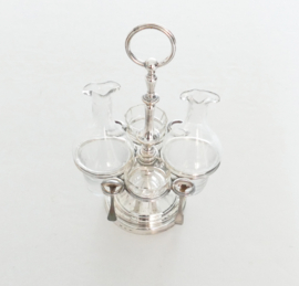 Christofle & Cie - Antique silver plated Oil & Vinegar set - Cruet Set - Paris, 1868