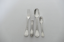 Orfevrerie Ercuis - Silver Plated Cutlery Set - "du Barry" - 25-piece/6-pax.