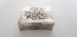 Silver Plated Sigar Box - Old-Dutch scene