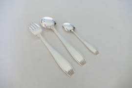 Christofle/Manufacture de L'Alfenide - Silver Plated Dinner Cutlery - Cirta collection - 37-piece/12-pax. - France, c. 1950