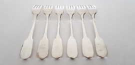 Christofle - Set of 6 Dinner forks - Cluny collection - France, 1983-