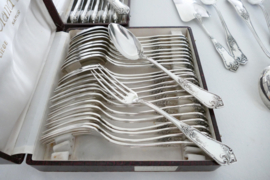 Silver Plated Cutlery Canteen - 91-piece/12-pax.  - Orfevrerie Elldee & Boulenger - France, 1920's
