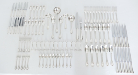 Christofle - Port Royal - Silver Plated Cutlery Canteen - 99-piece/12-pax. - Régence - France, 1980's