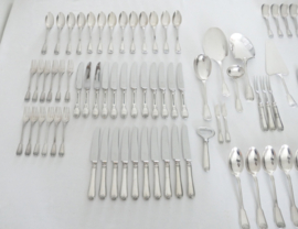 Wiskemann, Brussel - Silver Plated Cutlery Set - N. 7 "Louis XIV" & N. 20 "Louis XVI"- 129-piece/12-pax. - Belgium, 1930-1960