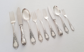 Silver Plated Cutlery Canteen - 137-piece/12-pax. in Louis XV/Rococo style - Solingen, Germany c.1930