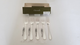 Christofle - A set of 5 silver plated Salad forks - Albi