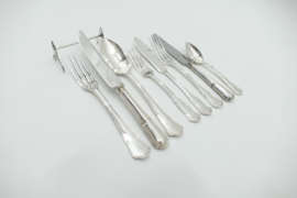 Wiskemann, Brussels - Silver Plated Cutlery Canteen - "No. 3 Contours" - 110-piece/12-pax. - Belgium, 1930-1960