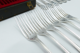 Christofle - Marly - Antieke cassette met dinerbestek - 24-delig/12-persoons - 1890-1935