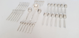 Christofle - Silver Plated Cutlery Canteen - 39-piece/12-pax. - Dax collection - France, 1950's