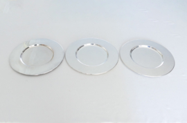 Set of 3 Silver Plated Underplates