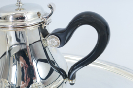 Christofle Albi silver-plated Tea Set on tray - as good as new, in original packaging