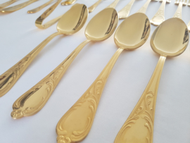 SBS Solingen - 12 pax./  70-piece Gold-Plated Cutlery set in Louis XV / Rococo style