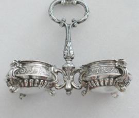 Silver Salt and Pepper Bowls- .800 silver - Wilhelm Binder, Germany - circa 1900.