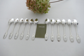 Christofle - Marie Antoinette - Set of 12 silver-plated dessert spoons - France, 1912-1935