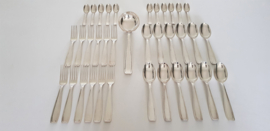 Frionnet, Francois - Silver Plated Art Deco Cutlery Canteen - 36-piece/12-pax. - France, 1950's