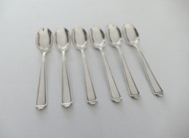 6 Silver Plated Coffee Spoons - Wellner Zilver - 489 "Freiherr vom Stein"