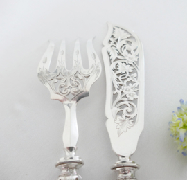Puiforcat - French silver set of Fish Servers - 1st Minerva - .950 silver - France, c. 1880