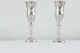 A pair of antique Russian silver cups - 84 Zolotniki (.875 silver) - Antip Kuzmichev, Moscow - 1872