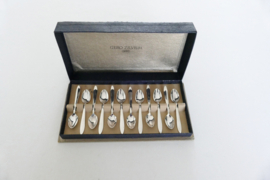 Set of 12 mocha spoons - model Perfection - design Georg Nilsson - 1952-1965