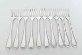 Christofle - Malmaison - 10 silver plated Pastry forks