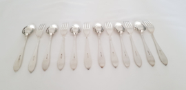 12-piece silver dinner setting, Point Fillet pattern - Gerritsen & van Kempen, 1928