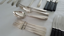 Silver plated Art Deco cutlery set - Gero, Georg Nilsson - 6-pax/47-pieces - model 431 - 1936-1955