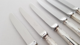 Christofle - A set of 6 luncheon/breakfast knives - Rubans - New